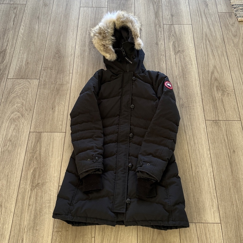 Canada Goose Authentic Black Lorette Parka with Fur Hood Small